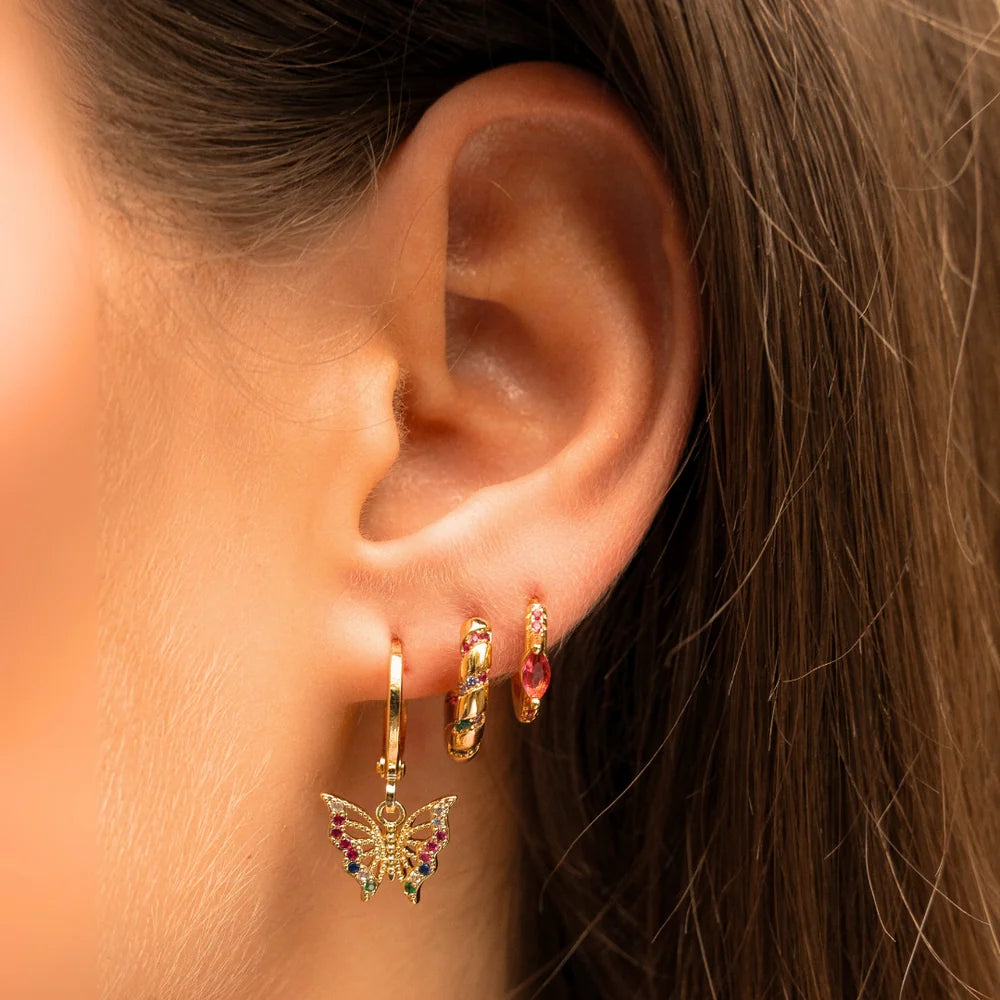 [SINGLE PIECE] Garden Butterfly Hoops