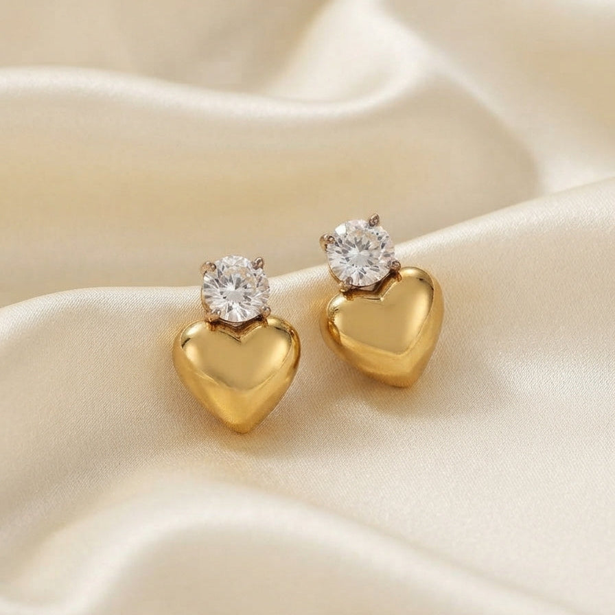 Tara Heart Stud Earrings