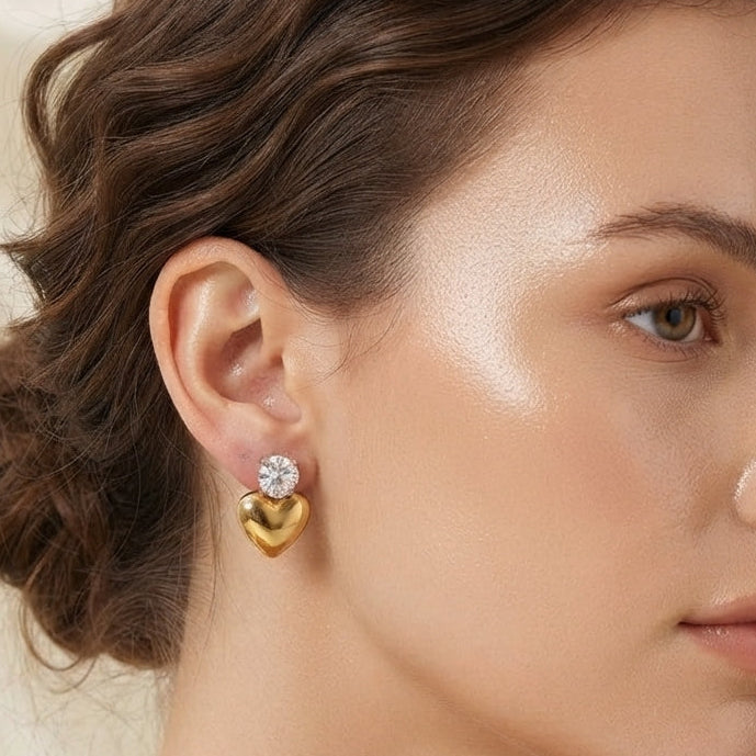 Tara Heart Stud Earrings