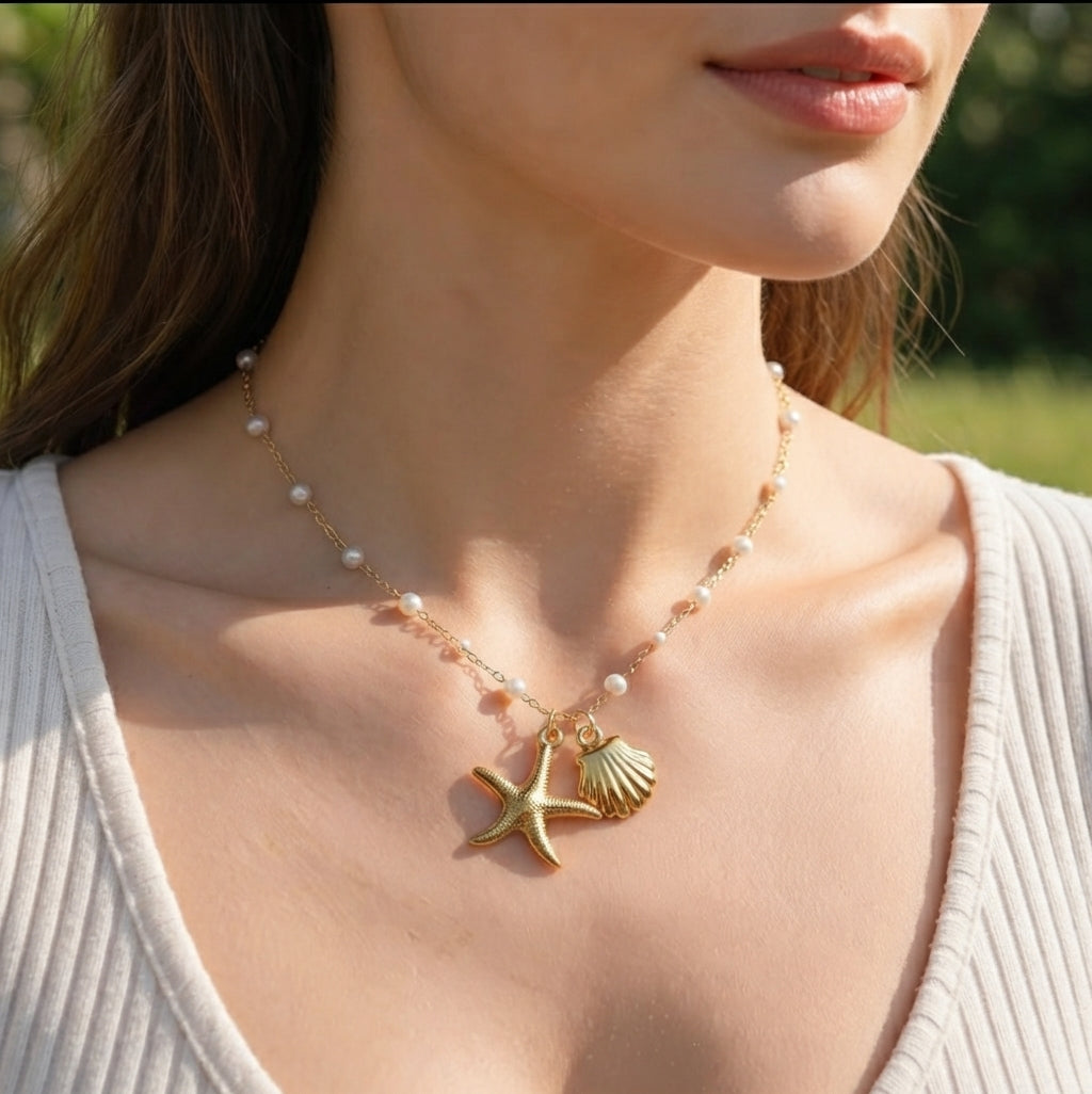 Marina Pearl Shell Necklace