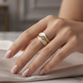 Double Layer Glaze Irregular Ring