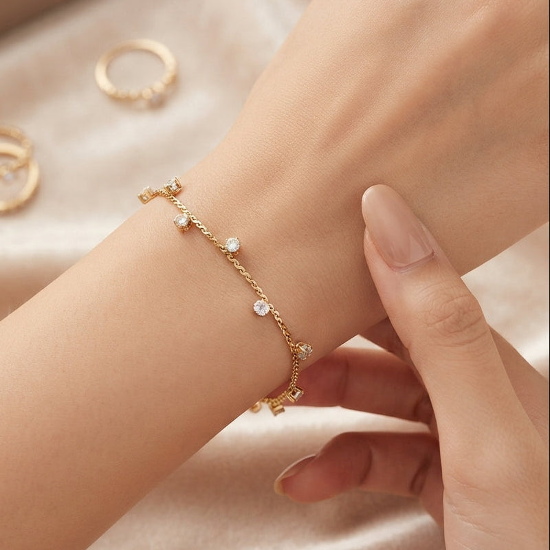 Amara Crystal Drop Bracelet