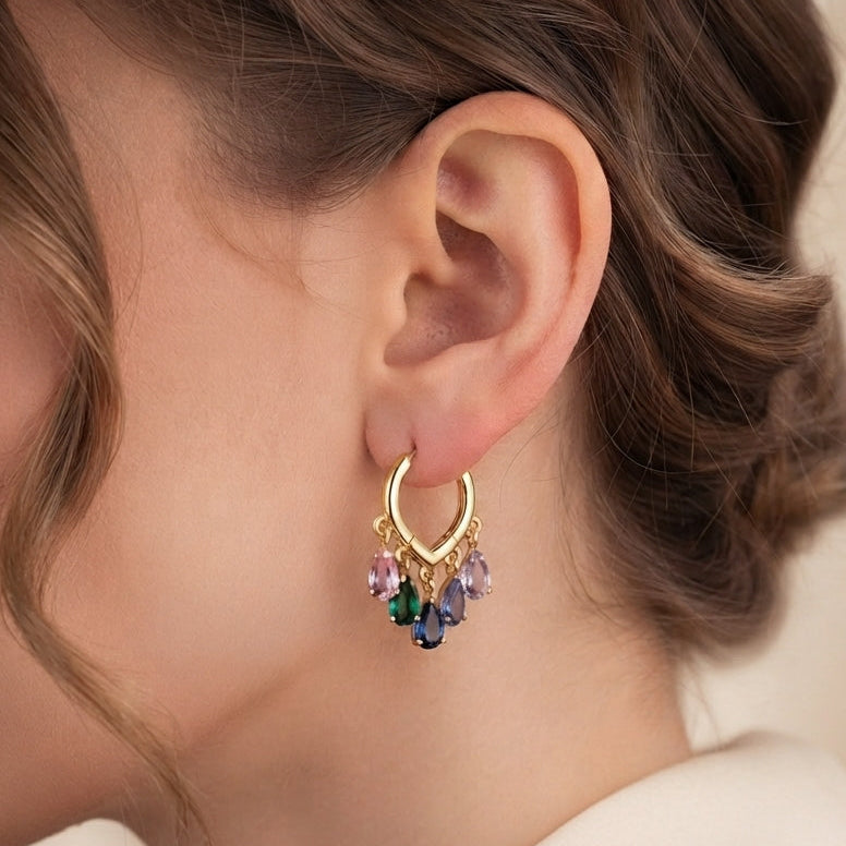 Stella Gemstone Hoops