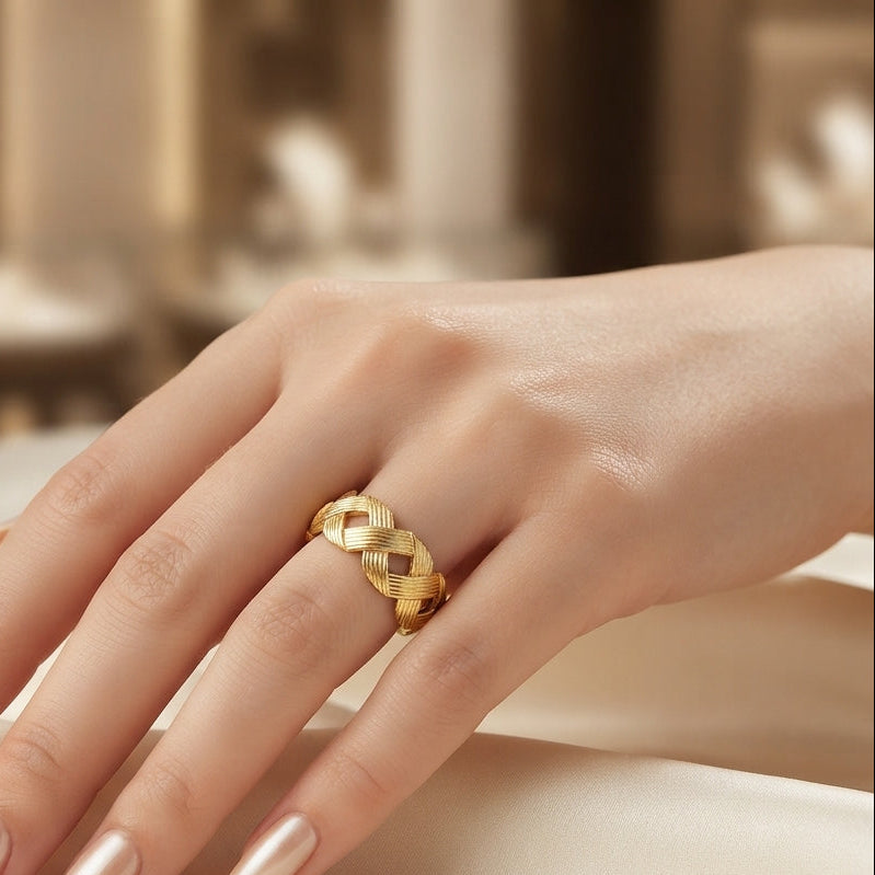 Geometric Braid Weave Ring