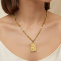 [SINGLE PIECE] Vintage Rose Tag Necklace
