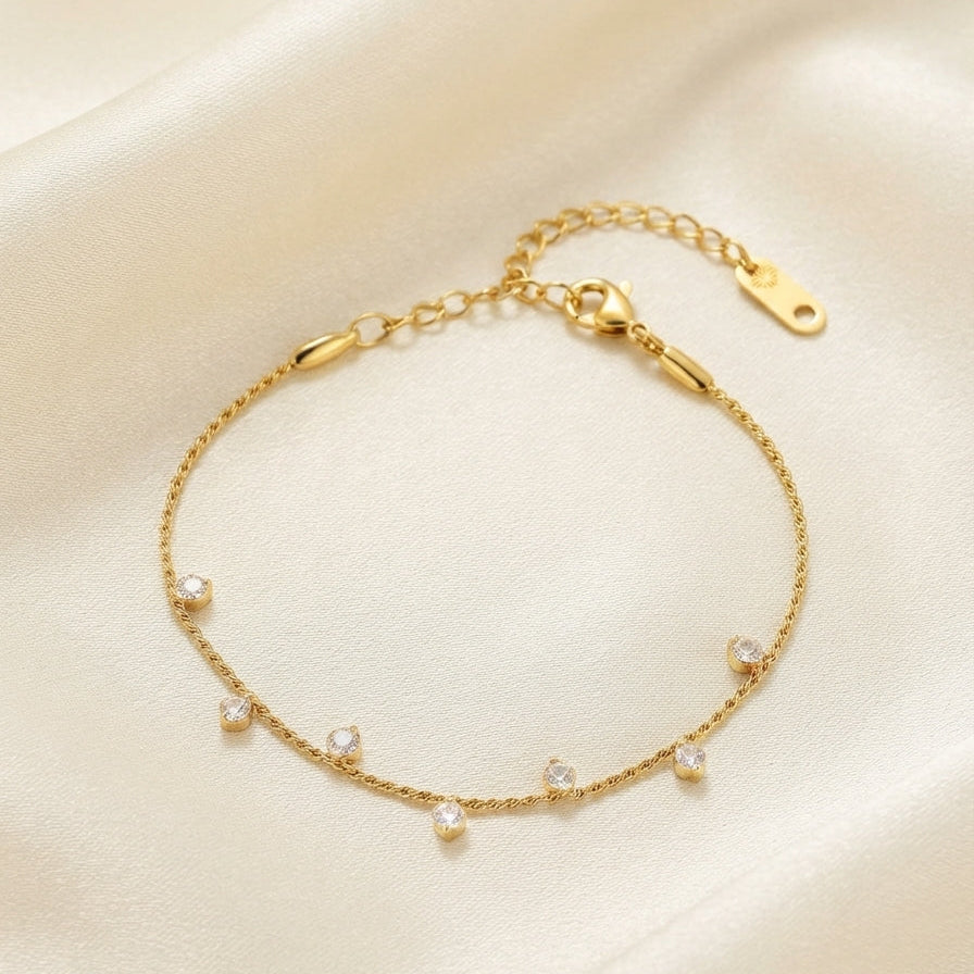 Amara Crystal Drop Bracelet