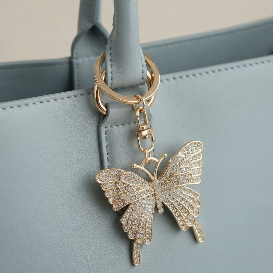 Crystal Butterfly Keychain