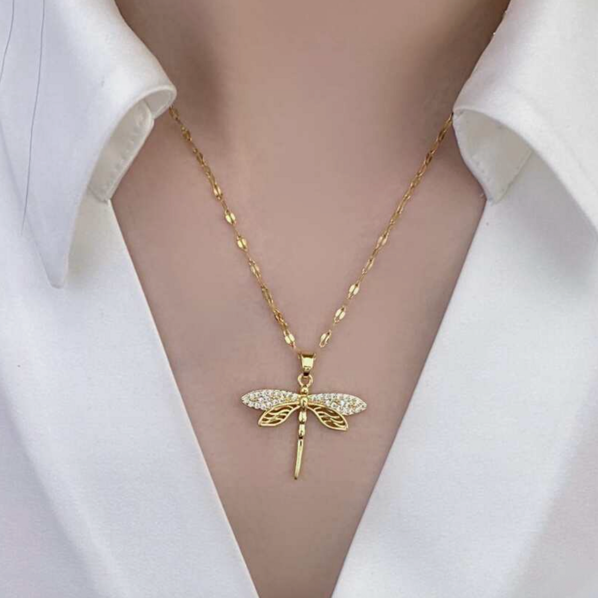 Luna Dragonfly Necklace