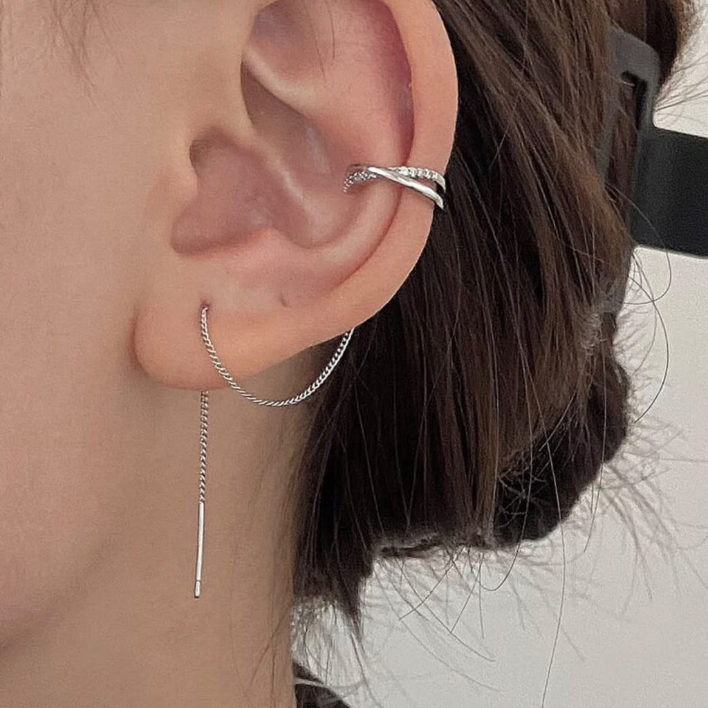 Noelle Ear Cuff in Silver