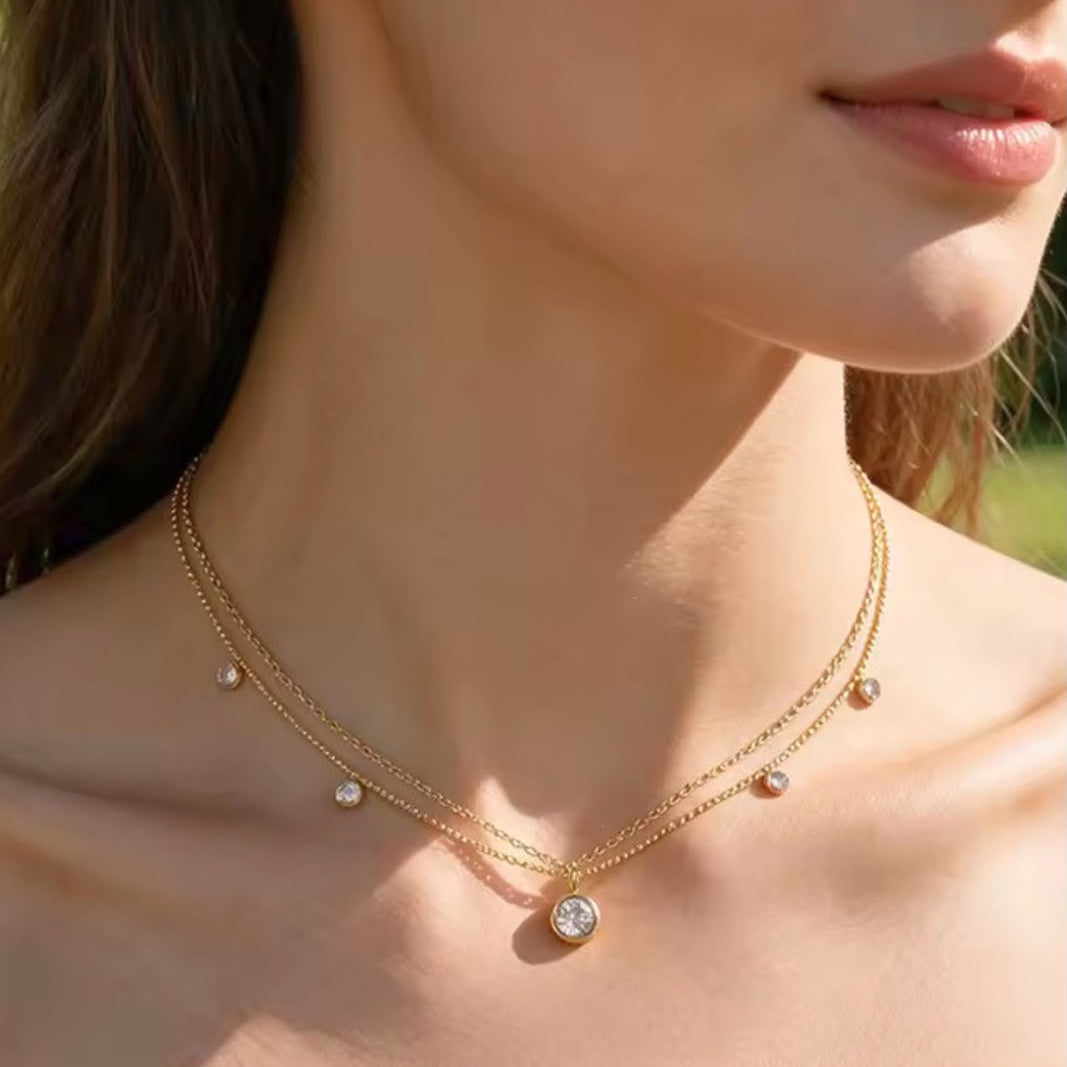 Lumière Layered Pendant Necklace