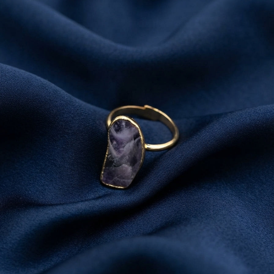 Amethyst Raw Stone Ring