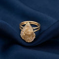 Raw Citrine Quartz Ring