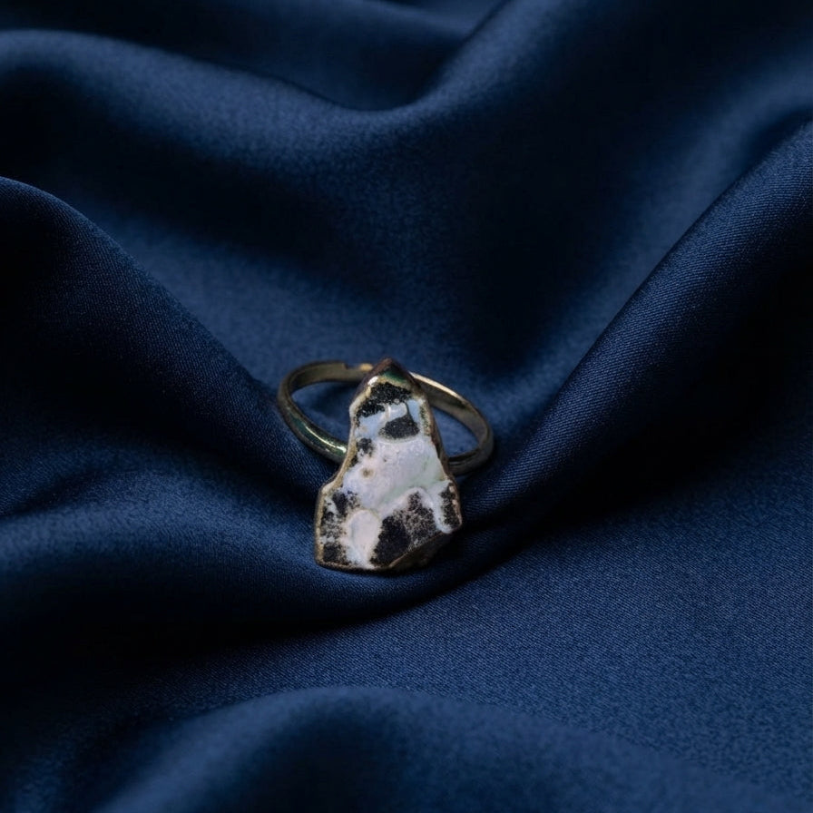 Raw Zebra Jasper Ring