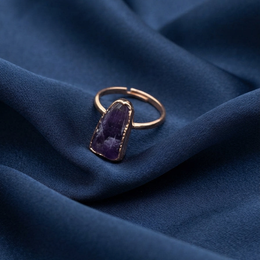 Raw Amethyst Shard Ring