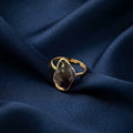 Raw Amethyst Diamond Ring