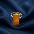 Raw Orange Agate Ring